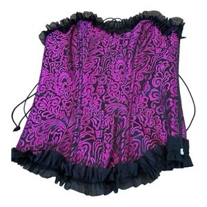 Tesa‎ Corset Size M Lace Adjustable, Hidden Zipper Front - Color Magenta